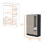 Petite armoire 2 tiroirs avec porte miroir