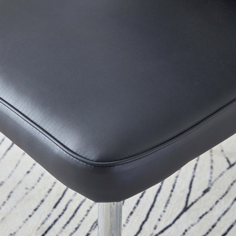 Chaises de salle à manger, chaises de bureau, Argent argent, Noir