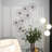 Black Metal Floral Wire Home Wall Decor with Scroll Accents, 43" x 2" x 21"-568491643