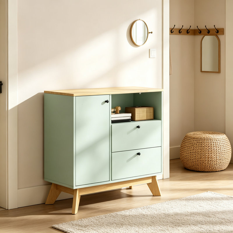 Engineered Wood 1 - Door Rectangle Accent Cabinet