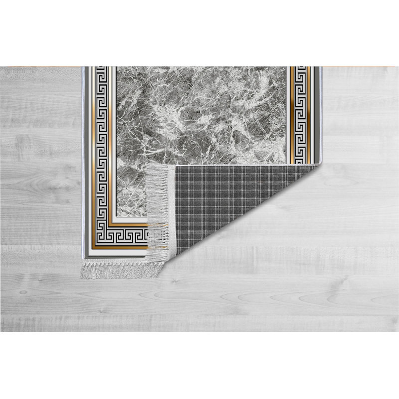 Luxurious Velvet Area Rug (4.6 x 7.2 ft), 100% Antibacterial Fabric, Non-Slip Cotton Backing, Pile Height: 0.4 in | Machine Washable, 3D Digital Print Design | Perfect for Living Room & Bedroom Decor, Soft & Durable