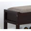 Banc avec rangement pour chaussures, espresso