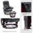 Jamillah  2Set Faux Leather Recliner with Massage Feature and Ottoman, 360 Degree Swivel, Removable Lumbar Pillow-1720247613