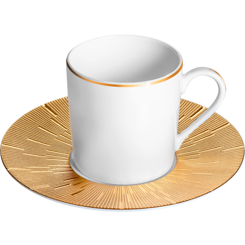 Infini Porcelain Saucer, Gold