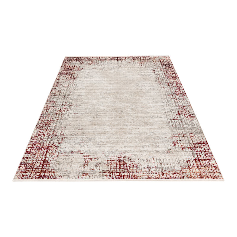 Aneke Uni Area Rug, Rectangular 160 x 230cm, Red