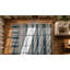Antique White and Blue Stripped Indian Dhurrie Flatwoven Area Rug