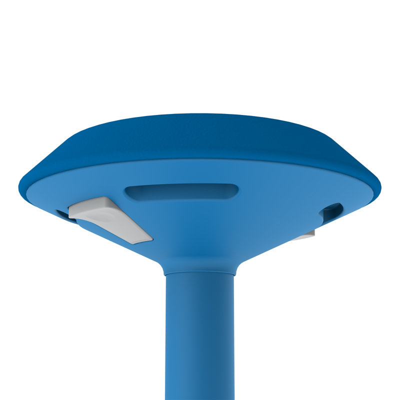Height-Adjustable Classroom Backless Active Motion Stool with Padded Seat, Blue, 25.5"
