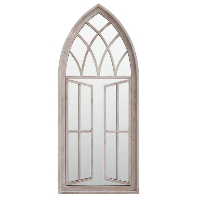 Ville Flat Mirror, 70cm H x 30cm W, Brown