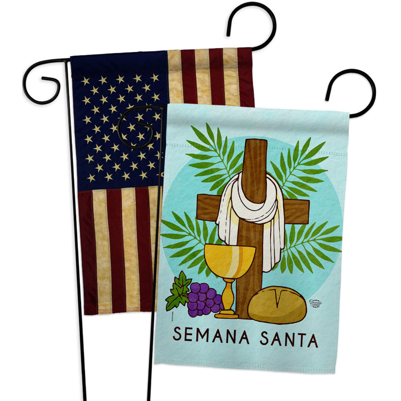 Drapeau de jardin 2 côtés en polyester 18,5 x 13 po