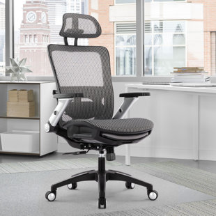  HON Wave Office Chair High Back Mesh Ergonomic Computer Desk  Chair - Adjustable Arms & Pneumatic Seat Height, Synchro-Tilt Tension Lock  Recline, Comfortable Cushion, 360 Swivel Rolling Wheels - Black 