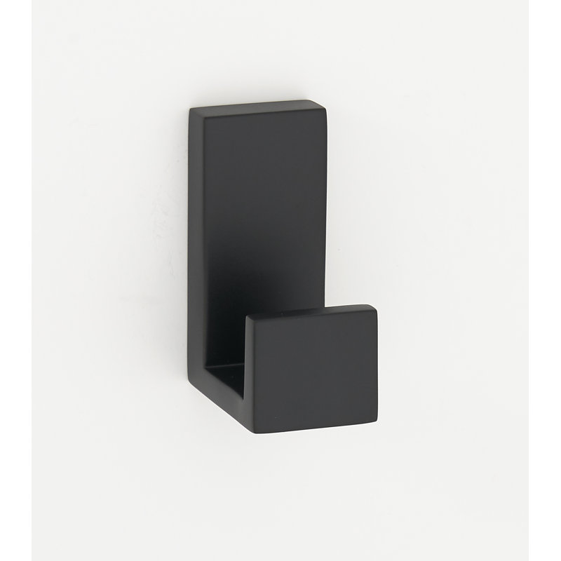 Linear Single Robe Hook, Matte Black