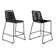 Blomquist Outdoor Counter or Bar Height Stackable Stool in Metal and Rope