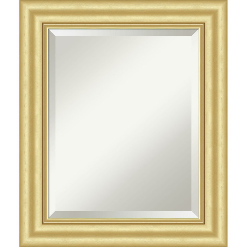 Sophia Beveled Framed Wall Mirror, Gold, 25.5" x 21.5"