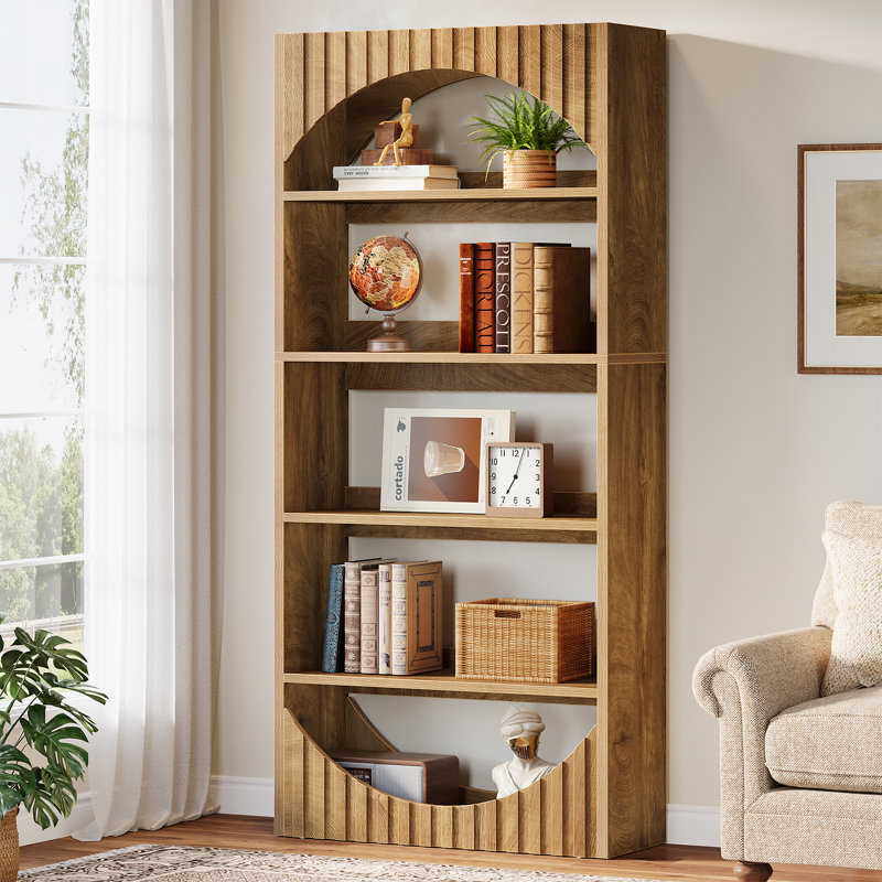 70.8-inch Tall Bookshelf, Farmhouse Style