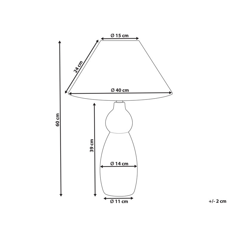 Hinde Ceramic Table Lamp, White