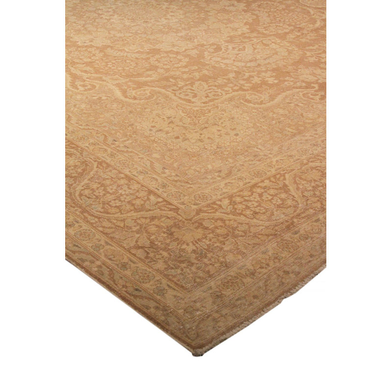 One-of-a-Kind 9'8" X 12'8" 2010s Wool Area Rug in Beige