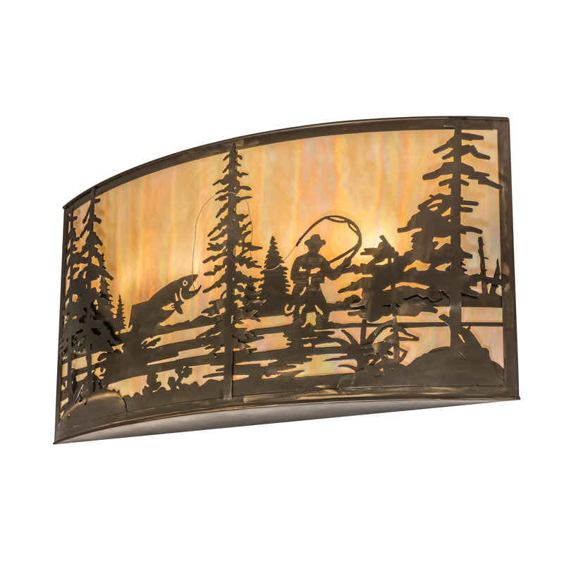 Applique murale 4 lumières Fly Fishing Creek