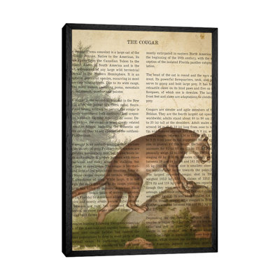 Vintage Cougar Print by Aged Pixel - Gallery-Wrapped Canvas Giclée on Canvas