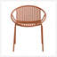 Ensemble de salle à manger extensible 7 pièces avec chaise empilable, orange et teck 7 pièces-2018212613