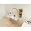 Meuble-lavabo mural 36 po avec lavabo et support de rangement 36 po, tiroir à fermeture douce, armoire combinée