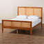 Grand lit plateforme en noyer clair avec rotin tissé Baxton Studio Walthard-1678434931