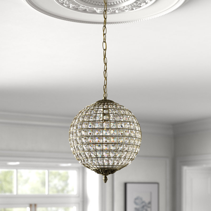 Andrews 1 - Light Antique Bronze Pendant, 1 Light, 15" H x 12" W x 12" D