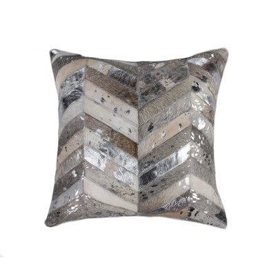 Torino Leather/Suede Throw Square Pillow Cover & Insert