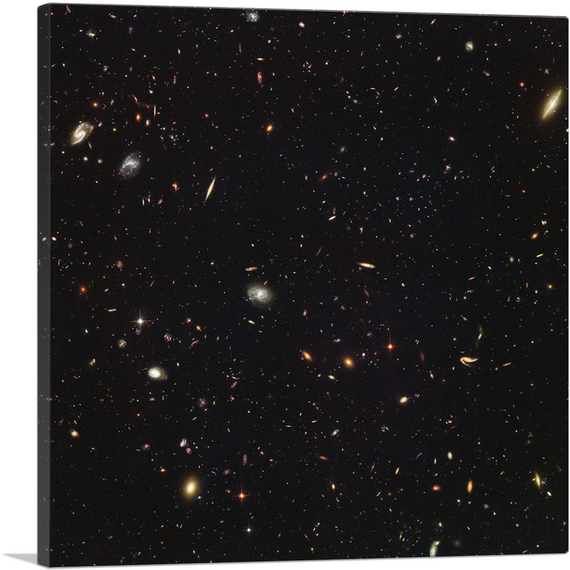 NASA Hubble Telescope View of Deep Space Thousands of Galaxies - Reproduction de photo sur toile tendue