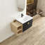 Meuble-lavabo à fermeture en douceur de 40 po avec lavabo et petites tablettes de rangement