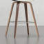 Ensemble de tabourets à hauteur de comptoir / bar Harvard, design Mid-Century moderne avec similicuir crème et repose-pieds chromé-1311711618