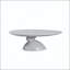 Table basse moderne minimaliste en fibre de verre avec base sculpturale en pierre Lucky-1361201546
