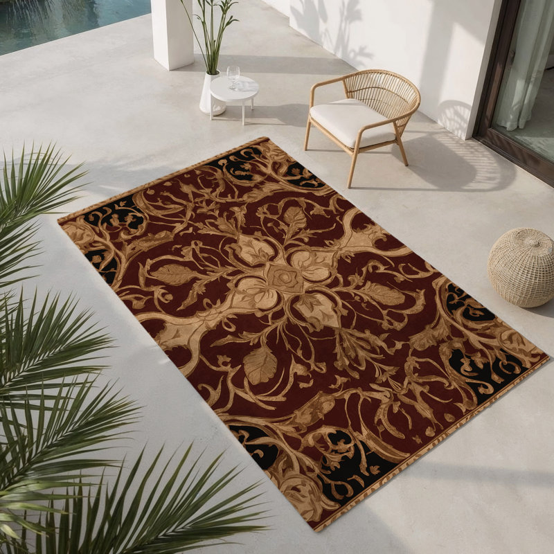 Tapis intérieur et extérieur Golden Lyric, Rectangle 8' x 10'