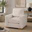Fauteuil d'appoint carré avec piétement en bois d'hévéa-853132462