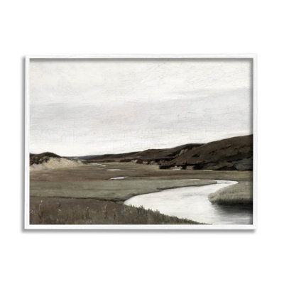 Art de giclée de paysage champêtre classique avec lettres et lignes