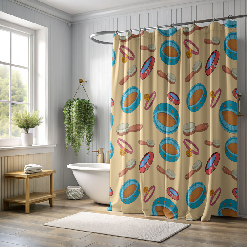 Rideau de douche standard 1 pièce Cat Vibes, H 74 po x l 71 po