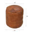 Pouf rond en cuir véritable de 17 po de largeur-1069435218-1069435216-1069435224