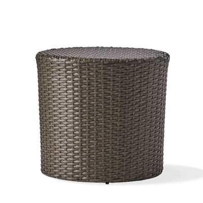 Captolia Round Metal Outdoor Side Table , 17.5'' in. W 17.5'' in. D