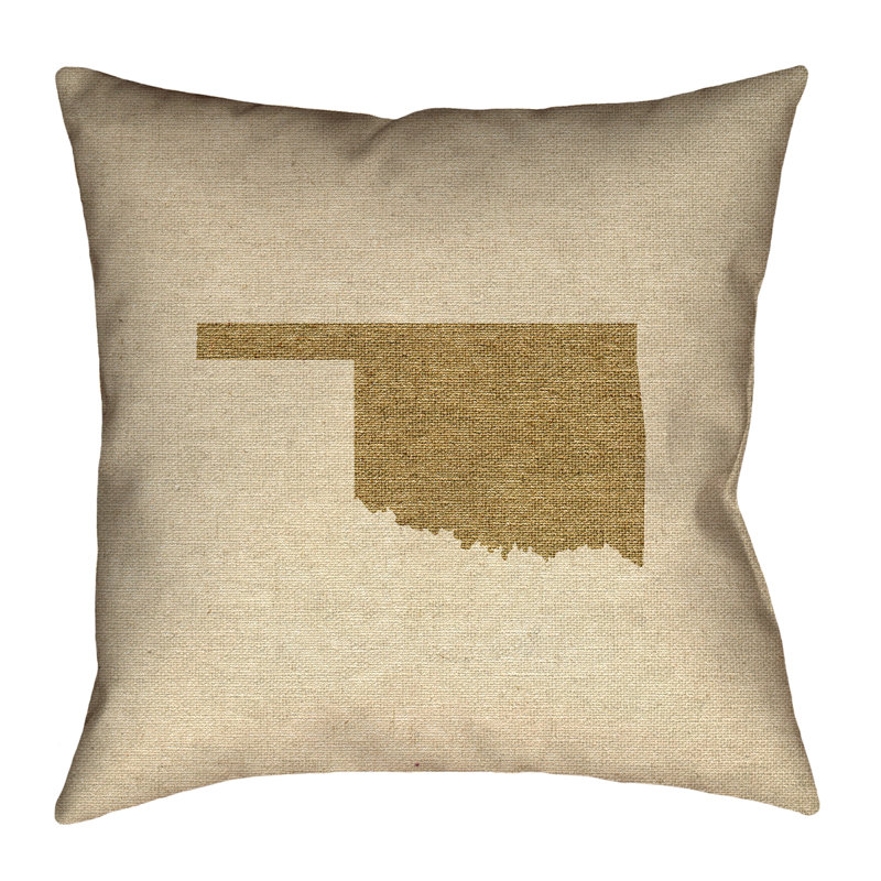 Coussin décoratif en polyester filé double face Katelyn Smith Oklahoma, Or, 28 po x 28 po
