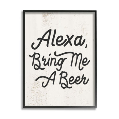 «Alexa Bring Me Beer Distress Kitchen Sign» par Daphne Polselli - impression d'art graphique