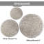 Tapis rond en fausse peau de mouton blanc / gris