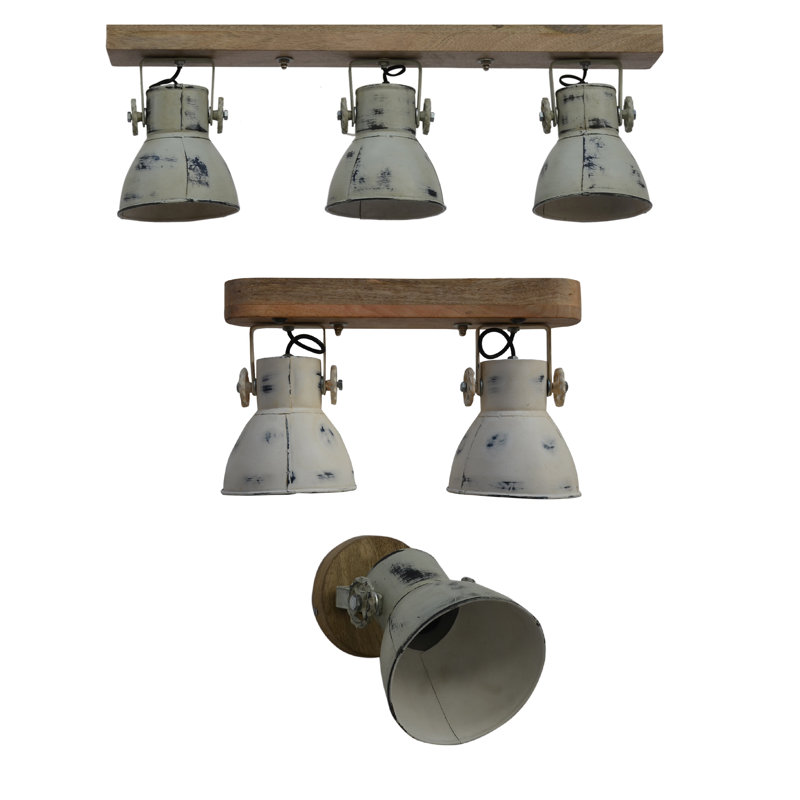 Palmerston 2-Light Directional & Spotlight, Blanc crème, H 12 po x l 8 po x P 7 po