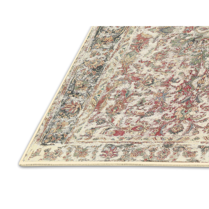 Tapis beige/gris traditionnel Lahl, Rectangle 2 pi x 3 pi
