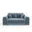 Two-seater square arms loveseat sofa-1391742295