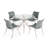 Mikaia Round Glass Top Dining Table-483345812