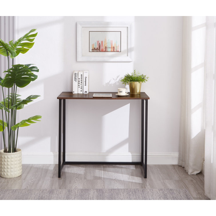Borough Wharf Folding Computer Desk Wooden Foldable Work Table Space ...