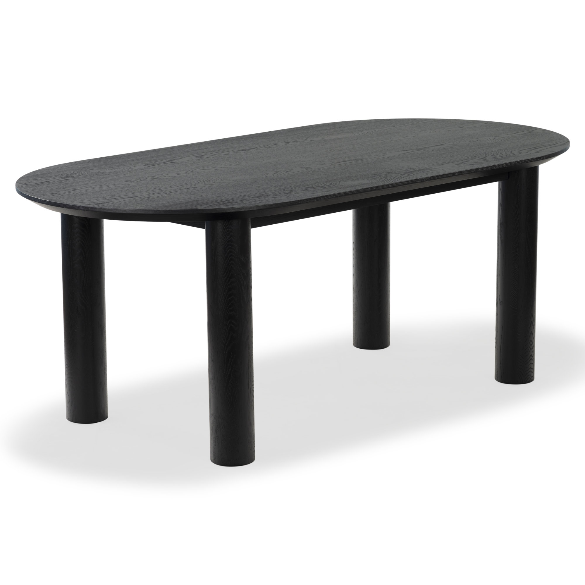 Sofiette Wood Oval Dining Table, Black