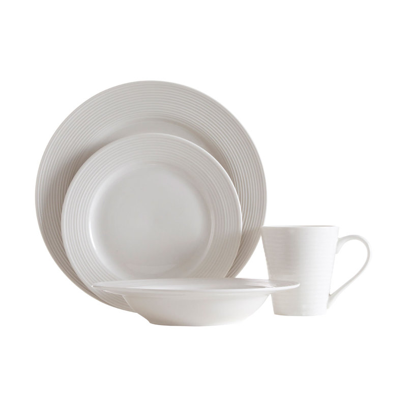Witherspo Piece Porcelain China Dinnerware Set - Service for 4