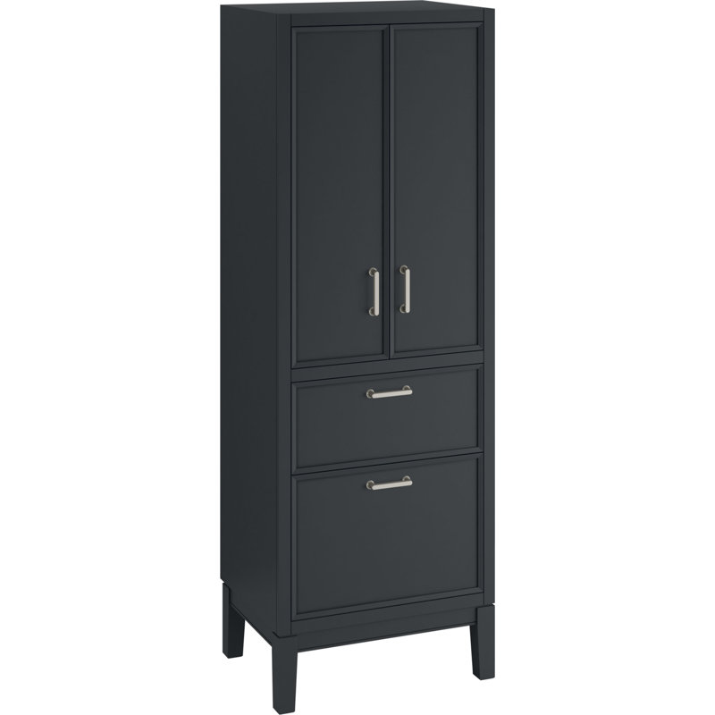 Winnow 70-In X 24-In Linen Tower, Slate Gray