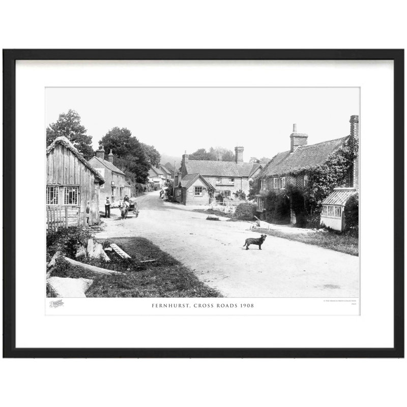 Fernhurst, Cross Roads 1908 by Francis Frith - Single Picture Frame Print, 60cm H x 80cm W x 2.3cm D