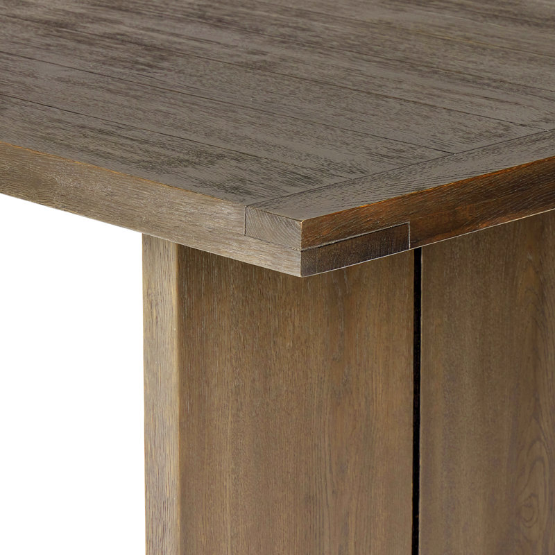 WARBY Solid Oak Dining Table, Worn Oak